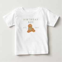 Camiseta Festa de Aniversário de Crianças Golden Doodle Fil