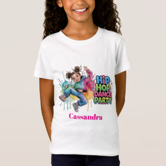 Camiseta Festa de Aniversário de Dança Hip Hop para Meninas