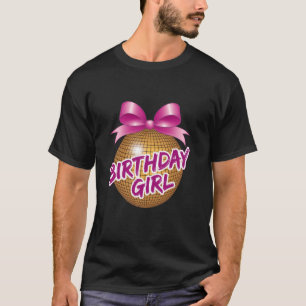 Camiseta Festa de Aniversário de Discoteca Coquete Bola Laç