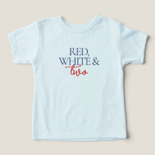 Camiseta Festa de Aniversário de Dois Anos Vermelho Branco