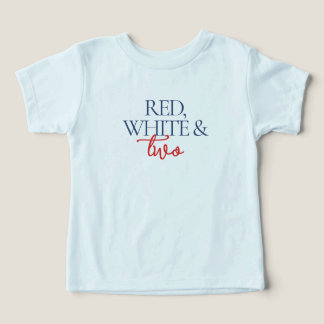 Camiseta Festa de Aniversário de Dois Anos Vermelho Branco