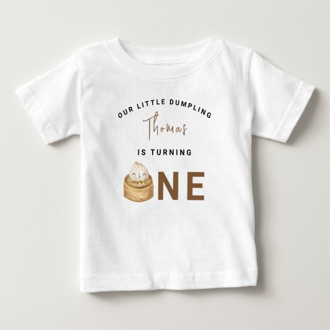 Camiseta Festa de aniversário de dumpling chinês obrigado (Frente)