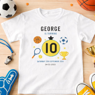 Camiseta Festa de aniversário de Esporte Moderno Tema do