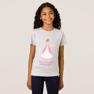 Camiseta Festa de aniversário de Fantasia Princesa Rosa