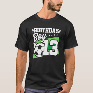Camiseta Festa de aniversário De Futebol De 13 De 13 Anos