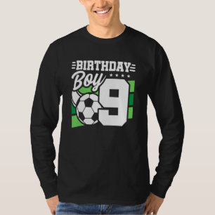 Camiseta Festa de aniversário de futebol - Menino de 9 anos