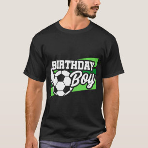 Camiseta Festa de Aniversário de Futebol para Crianças Meni