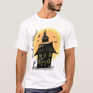 Camiseta Festa de Aniversário de Halloween em Casa Assombra