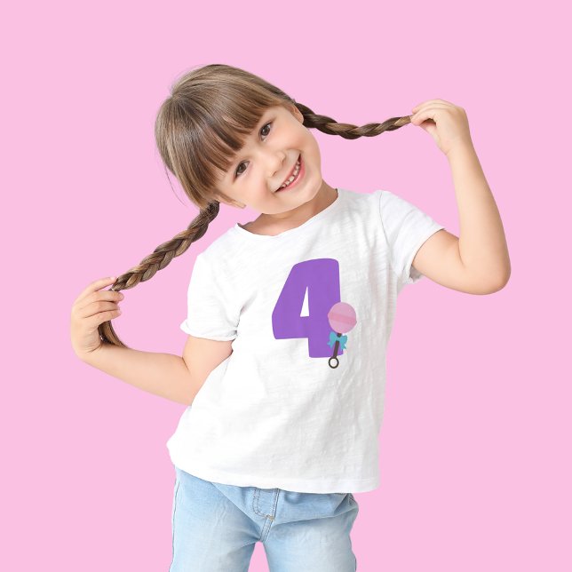 Camiseta Festa de aniversário de Idade Personalizada da Beb (Personalized Age Baby Doll Birthday Party Tshirt)
