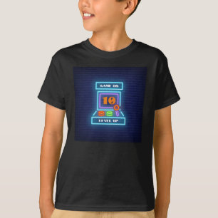 Camiseta Festa de aniversário de Jogo de Arcade Retroativa
