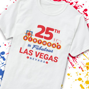 Camiseta Festa de aniversário De Las Vegas - 25 no Anivers
