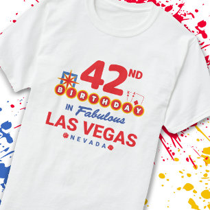 Camiseta Festa de aniversário De Las Vegas - 42º Anivers