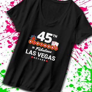 Camiseta Festa de aniversário De Las Vegas - 45º Anivers