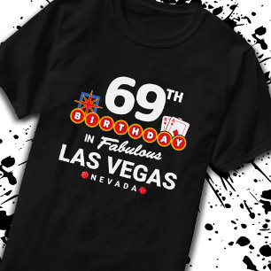 Camiseta Festa de aniversário De Las Vegas - 69º Aniversári