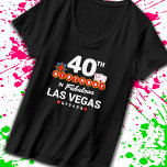 Camiseta Festa de aniversário De Las Vegas - aniversário de<br><div class="desc">Planejando seu aniversário de 40 anos em Vegas? Esta design de estilo de placa de Las Vegas é a maneira perfeita para uma criança de 40 anos celebrar com uma festa de aniversário em Vegas! Excelente para uma viagem de meninas ou um esquadrão de aniversário vindo a Vegas para um...</div>