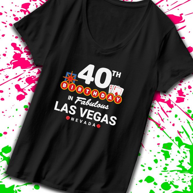 Camiseta Festa de aniversário De Las Vegas - aniversário de (Criador carregado)