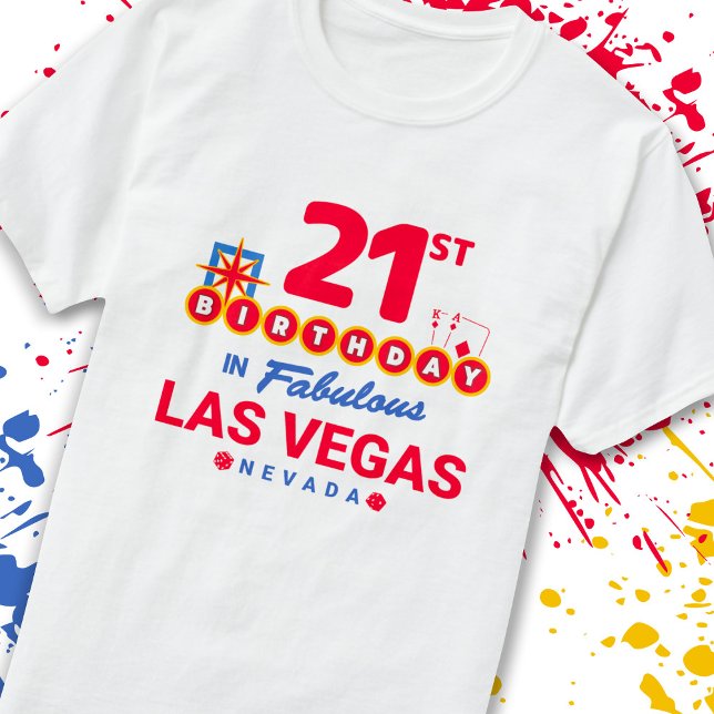 Camiseta Festa de aniversário De Las Vegas - aniversário de (Criador carregado)