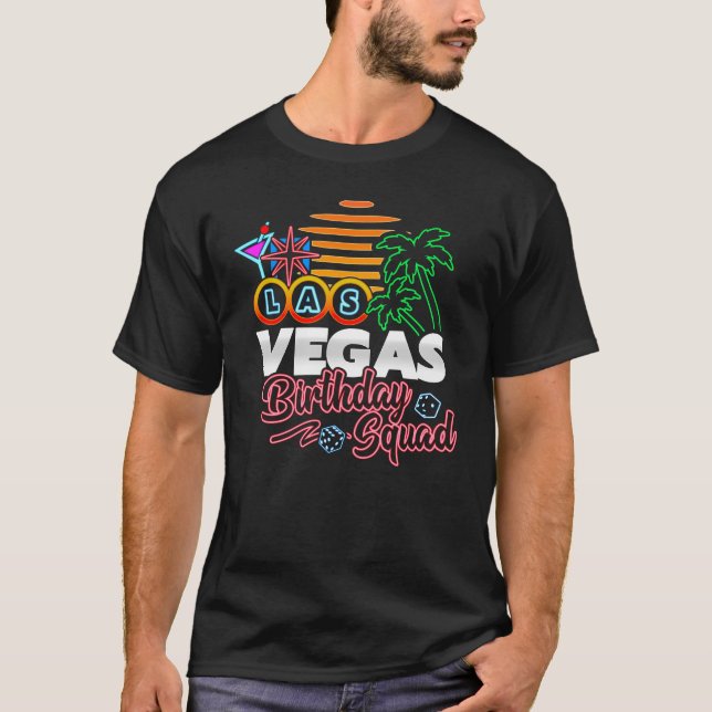 Camiseta Festa de aniversário de Las Vegas - Esquadrão de A (Frente)