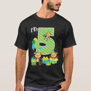Camiseta Festa de aniversário de Macaco de Aniversário com 