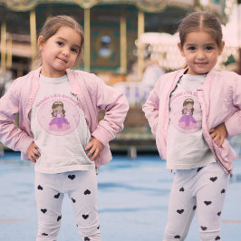 Camiseta Festa de aniversario de meninas Personalizada da P