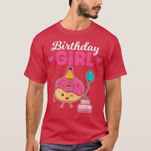 Camiseta Festa de aniversario de meninas Rosquinha