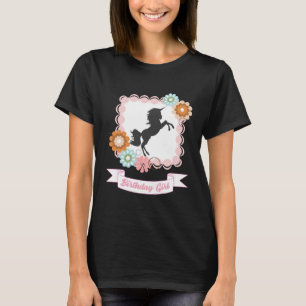 Camiseta Festa de aniversario de meninas Unicorn