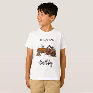Camiseta Festa de aniversário de meninos com design de trat