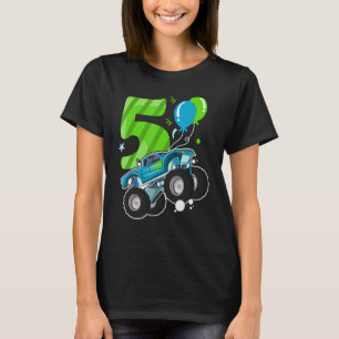 Camiseta festa de aniversário De Monstro Infantil De 5 Anos