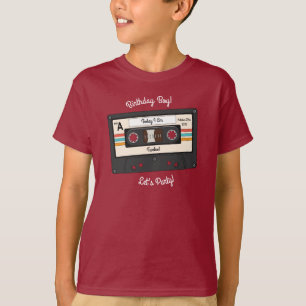 Camiseta Festa de aniversário de música em fita cassete d