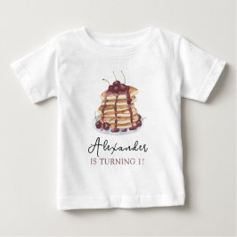 Camiseta Festa de Aniversário de Panquecas Aquarela