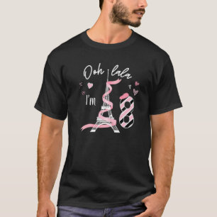 Camiseta Festa De Aniversário De Paris Torre Eiffel 8º 5 9T
