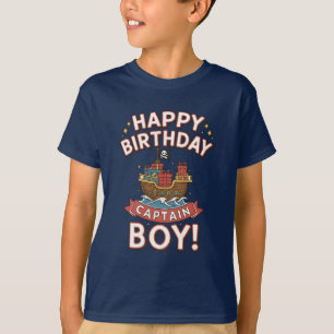 Camiseta Festa de Aniversário de Pirata para Família e Cria