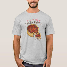 Camiseta Festa de aniversário De Pizza De Pepperoni Para De