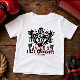 Camiseta Festa de Aniversário de Primeira Nocaute no Boxe