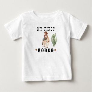 Camiseta Festa de Aniversário de Rodeio Cowboy