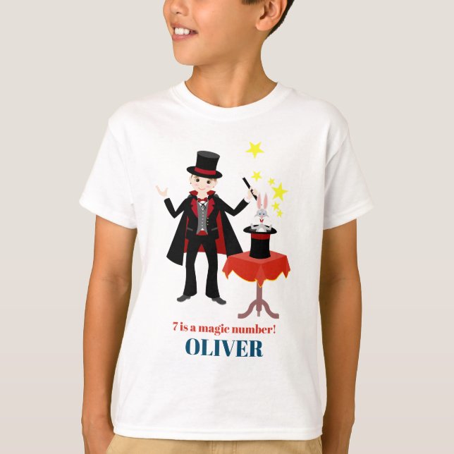 Camiseta Festa de aniversário de show do mago (Frente)