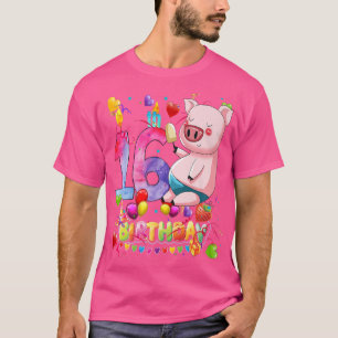 Camiseta Festa de aniversário De Suíno De 16 Anos Menino De