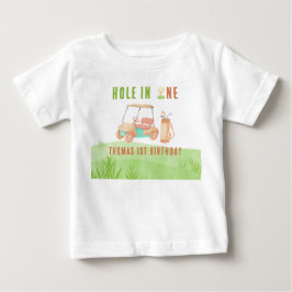 Camiseta Festa de Aniversário de Um Ano Hole In One