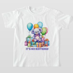 Camiseta Festa de aniversário de ursinho de pelúcia
