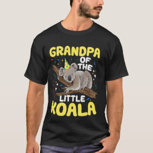Camiseta Festa de aniversário De Urso Koala Avô Do Pequeno 