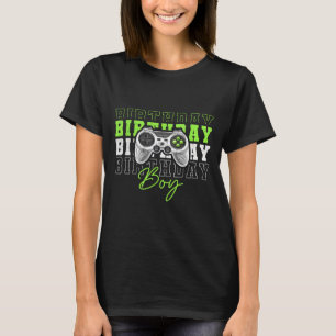 Camiseta Festa de Aniversário de Vídeo Game para Meninos Cr