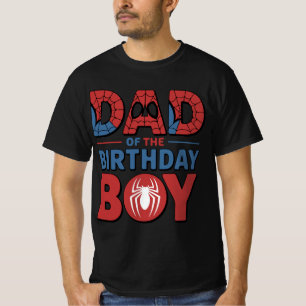 Camiseta Festa de Aniversário do Aranha Pai do Menino de An
