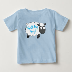 Camiseta Festa de Aniversário do Menino com Ovelhas, Desenh