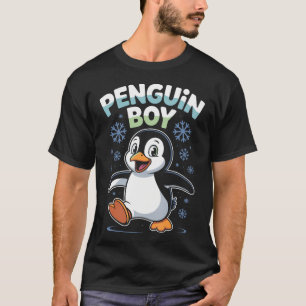 Camiseta Festa de Aniversário do Menino Pinguim Desenho Ani