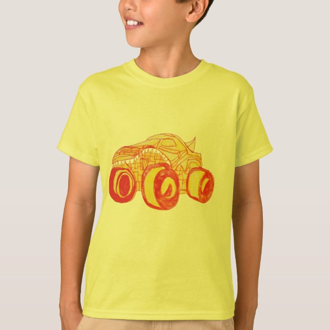 Camiseta Festa de aniversário do Monster Truck (Frente)