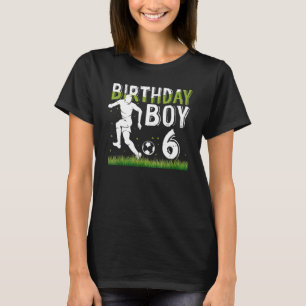 Camiseta festa de aniversário Do Tema Da 6 De Futebol De 6 