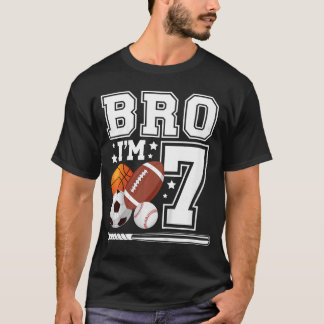 Camiseta Festa de Aniversário Esportiva de 7 Anos Aniversár