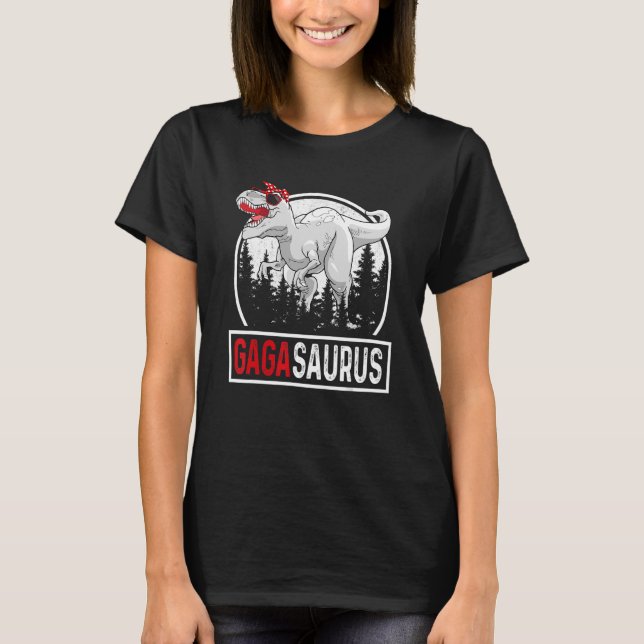 Camiseta Festa de aniversário Gagasaurus Gaga Saurus Rex (Frente)