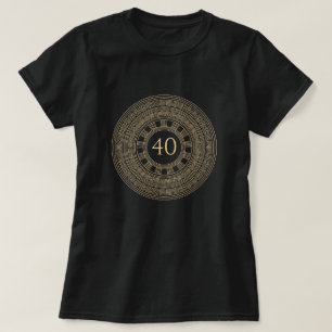 Camiseta Festa de aniversário grega com idade e cores perso