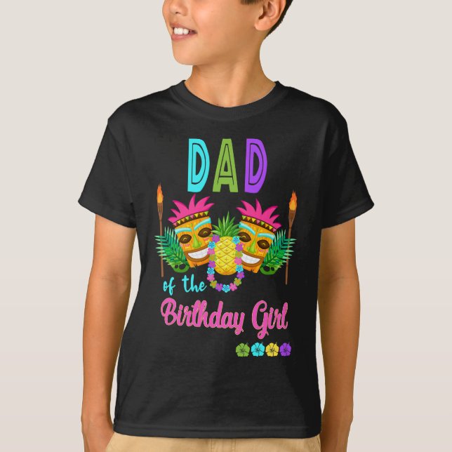 Camiseta Festa de aniversário Havaiana Luau Correspondente  (Frente)